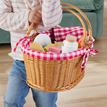 Fisher-Price  Coffret Panier de Pique-Nique en Bois, 31Éléments - Imagen 3 de 6