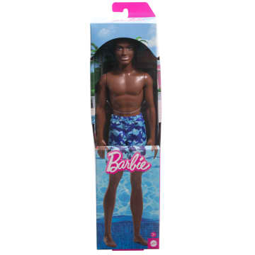 Beach Ken Doll With Dark Brown Hair Wearing Blue Swimsuit - Imagem 6 de 6