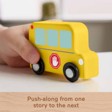 Fisher-Price Wooden Vehicle Pack, Push-Along Toys For Toddler Pretend Play, 4 Wood Pieces - Image 4 of 6
