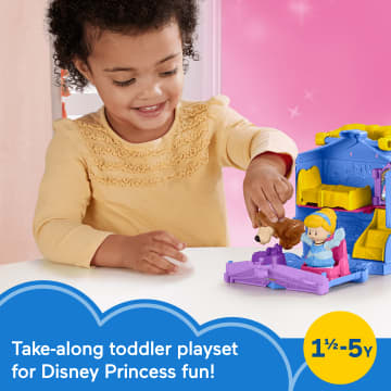 Disney Princess Cinderella On-The-Go Playset For Toddler Pretend Play, 2 Figures - Imagen 2 de 6