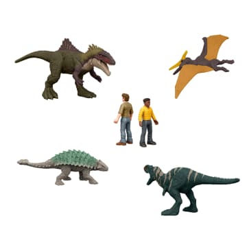 Jurassic World-20Mini-Figurines-Coffret Répliques Dinosaures, Humains - Imagem 4 de 6