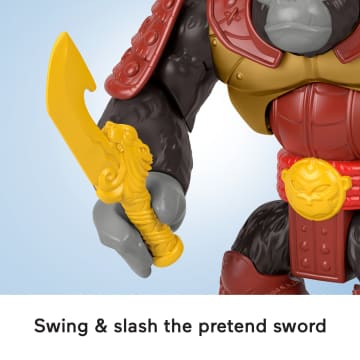 Imaginext Silverback Gorilla Smash Punching Action Figure For Preschool Kids, 3 Pieces - Image 4 of 6