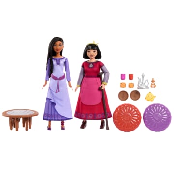 Disney's Wish Best Friends Tea Time Set With 2 Fashion Dolls, 2 Figures, 1 Table & 10 Themed Accessories - Image 5 of 6