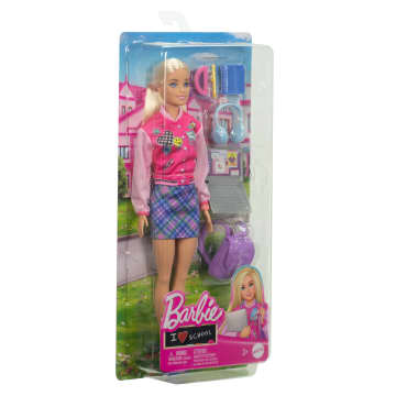 Barbie I Love School Toy Set With & 7 Accessories, Blonde Fashion Doll Wears Removable Look - Image 6 of 6