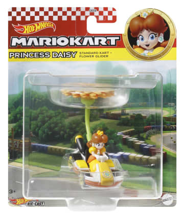 Hot Wheels Mario Kart Veículo de Brinquedo Princesa Dasiy Padrão Kart com Flower Glider - Image 5 of 5