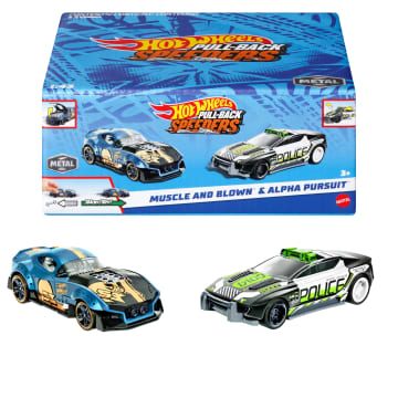 Hot Wheels Pullback Speeders Veículo de Brinquedo Conjunto de 2 Carrinhos de Fricção Surpresa