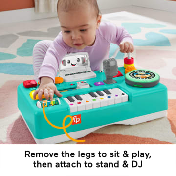 Fisher-Price Laugh & Learn Mix & Learn DJ Table Musical Learning Toy For Baby & Toddler, Multilanguage Version