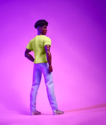 Barbie Looks No. 25 Collectible Ken Doll With Curly Black Hair And Colorful Y2K Fashion - Image 4 of 6