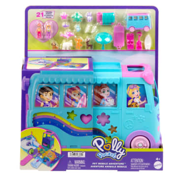 Polly Pocket Pet Mobile Adventure Playset With Micro Dolls & Transforming Camper Van, Pets & Toy Car - Image 6 of 6