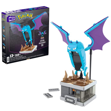MEGA Pokémon Jogo de Construção Miniatura do Golbat com Movimento
