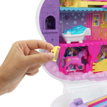 Polly Pocket Coffret Salon Licorne Arc-en-Ciel, 2 Poupées, 20+ Acc. - Imagen 4 de 6