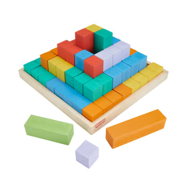 Fisher-Price  Blocs à Empiler en Bois, 65Éléments en Bois