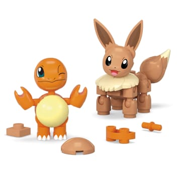 Mega  Pokémon  Figurines Articulées  Salamèche et Évoli, 40Pièces - Image 2 of 5
