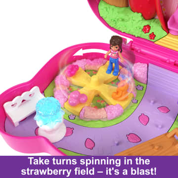 Polly Pocket Dolls And Playset, Travel Toys, Straw-Beary Patch Compact - Image 5 of 6