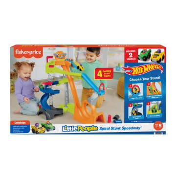 Hot Wheels Spiral Stunt Speedway by Little People | Mattel