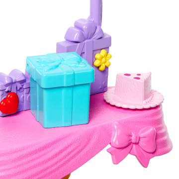 Barbie World Birthday Party Set With Doll Accessories including Cake, Presents, & Sticker Sheet
