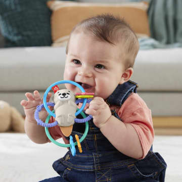 Hochet et Jouet de dentition Sans Bpa Pour Nouveau-Nés de Fisher-Price, Loutre à Tordre et Mordiller - Image 5 of 6