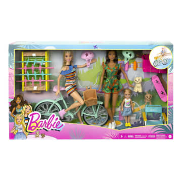 Barbie Coffret Cadeau, 2 Poupées Barbie, Poupée Chelsea, Vélo, Acc. - Image 6 of 6
