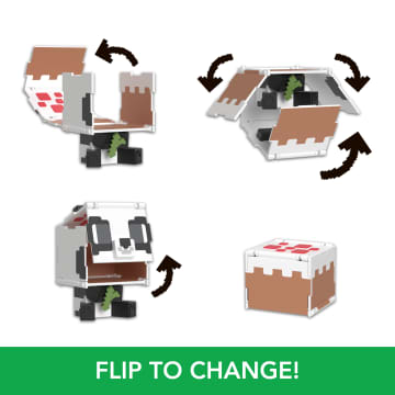 Minecraft Flippin’ Figs Figures Collection, 2-In-1 Fidget Play, 3.75-in Scale & Pixelated Design (Characters May Vary) - Imagem 3 de 6