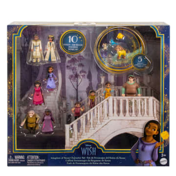 Disney's Wish Kingdom Of Rosas Character Small Doll Set, 10 Posable Mini Dolls & 5 Friend Figures