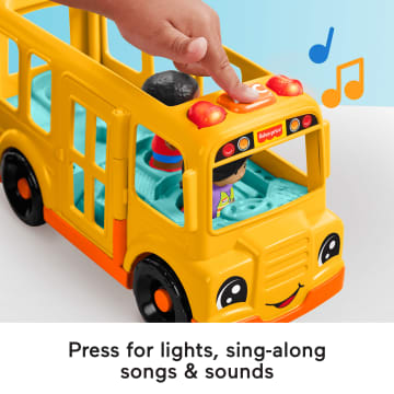 Fisher-Price Little People School Bus Musical Toddler Toy Vehicle With 2 Figures - Image 3 of 6