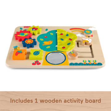 Fisher-Price Wooden Activity Station Baby Busy Board Toy For Developmental Play, 1 Wood Piece - Image 5 of 6