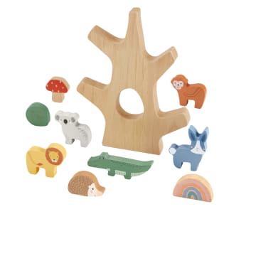 Fisher-Price Arbre D’Équilibre en Bois, Empilage, 10 Éléments - Imagen 5 de 6