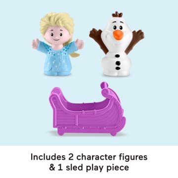 Disney Frozen Arendelle Sledding Adventures Little People Toddler Playset With 2 Figures - Image 5 of 6