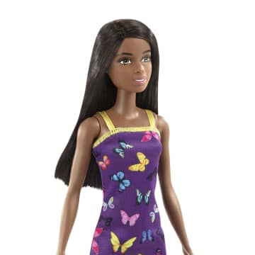 Barbie Doll with Colorful Butterfly & Barbie Logo Print