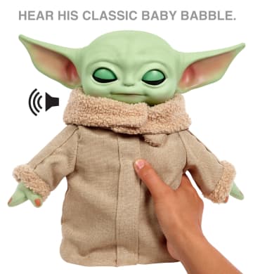 Star Wars Grogu Squeeze & Blink With Sounds Plush, Collectible Gift - Image 5 of 6