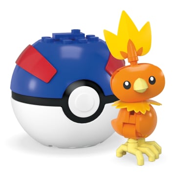MEGA Pokémon Torchic Building Toy Kit, Poseable Action Figure (20 Pieces) For Kids - Image 5 of 5