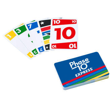 Phase 10 Express Card Game With Smaller More Portable Deck For Faster Play For 2-3 Players