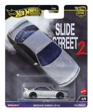 Hot Wheels Premium Car Culture Slide Street Nissan Silvia S14 1:64 Scale Collectible Toy Vehicle