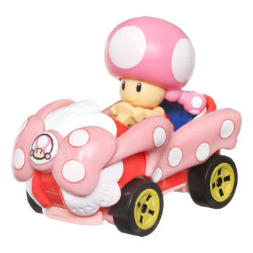 Hot Wheels Mario Kart Veículo de Brinquedo Toadette Birthday Girl
