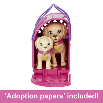 Barbie Doll And Accessories Pup Adoption Playset With Doll, 2 Puppies And Color-Change - Image 5 of 6