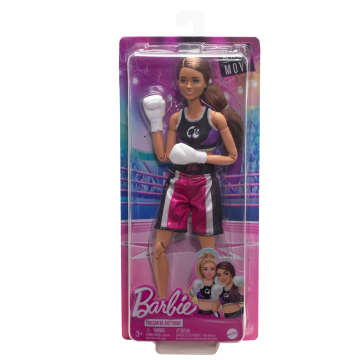 Barbie Made To Move Boxer Doll & Accessories, Brunette Doll Wearing Uniform With Boxing Gloves - Imagem 6 de 6