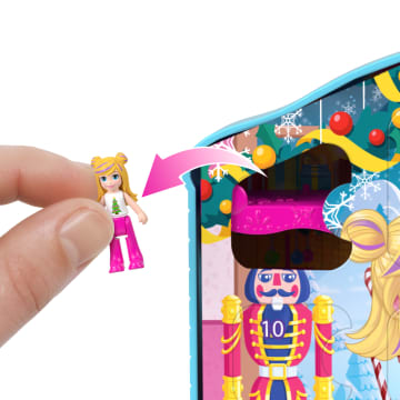 Polly Pocket Dolls And Playset Advent Calendar, Gingerbread House With Dollhouse Furniture, Toy Car, And Holiday Accessories - Image 5 of 6