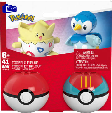 MEGA Pokémon Poké Ball 2-Pack Building Toy Kits With 2 Action Figures (41 Pieces) For Kids - Imagen 6 de 6