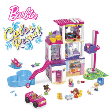 MEGA Barbie Color Reveal Dreamhouse Toy Building Set - Image 3 of 6