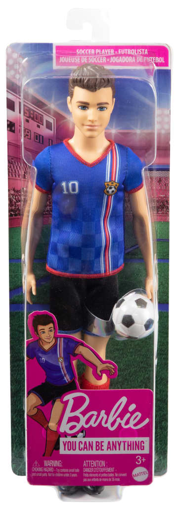 Ken Soccer Doll, Cropped Hair, #10 Uniform, Soccer Ball, Cleats,  Socks, 3 & Up - Image 6 of 6