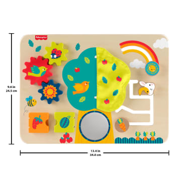 Fisher-Price Wooden Activity Station Baby Busy Board Toy For Developmental Play, 1 Wood Piece - Image 6 of 6