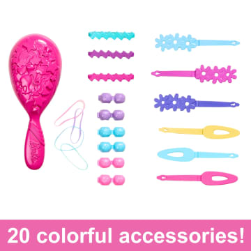 Barbie Doll Styling Head, Blond Hair With 20 Colorful Accessories - Imagem 3 de 6