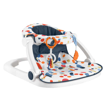 Fisher-Price Sit-Me-Up Floor Seat, Portable Baby Chair & 2 Developmental Newborn Toys, Darling Dots