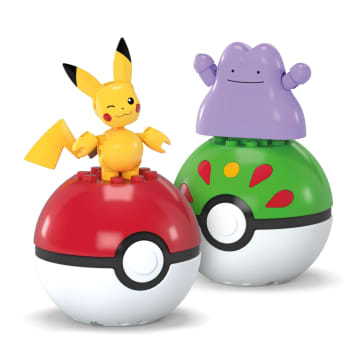 MEGA Pokémon Poké Ball 2-Pack Building Toy Kits With 2 Action Figures (42 Pieces) For Kids - Image 3 of 6