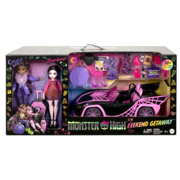 Monster High Eeekend Getaway Playset With Draculaura & Clawdeen Wolf Dolls, Vehicle & 20+ Accessories - Image 6 of 6