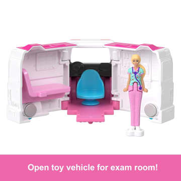 Barbie Mini Barbieland Doll & Vehicle Set With 1.5-Inch Doll, Color-Change Care Clinic - Image 5 of 6