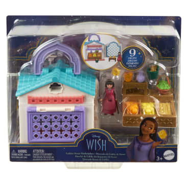 Disney's Wish Dahlia's Rosas Marketplace Playset, Dahlia Micro Doll, Star Figure & 9 Accessories - Image 6 of 6
