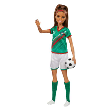 Barbie Soccer Doll, Brunette, #16 Uniform, Soccer Ball, Cleats,  Socks, 3 & Up - Image 3 of 6