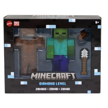 Minecraft-Zombie Diamond Level-Figurine Articulée 14Cm et Accessoires
