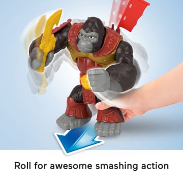 Imaginext Silverback Gorilla Smash Punching Action Figure For Preschool Kids, 3 Pieces - Image 3 of 6